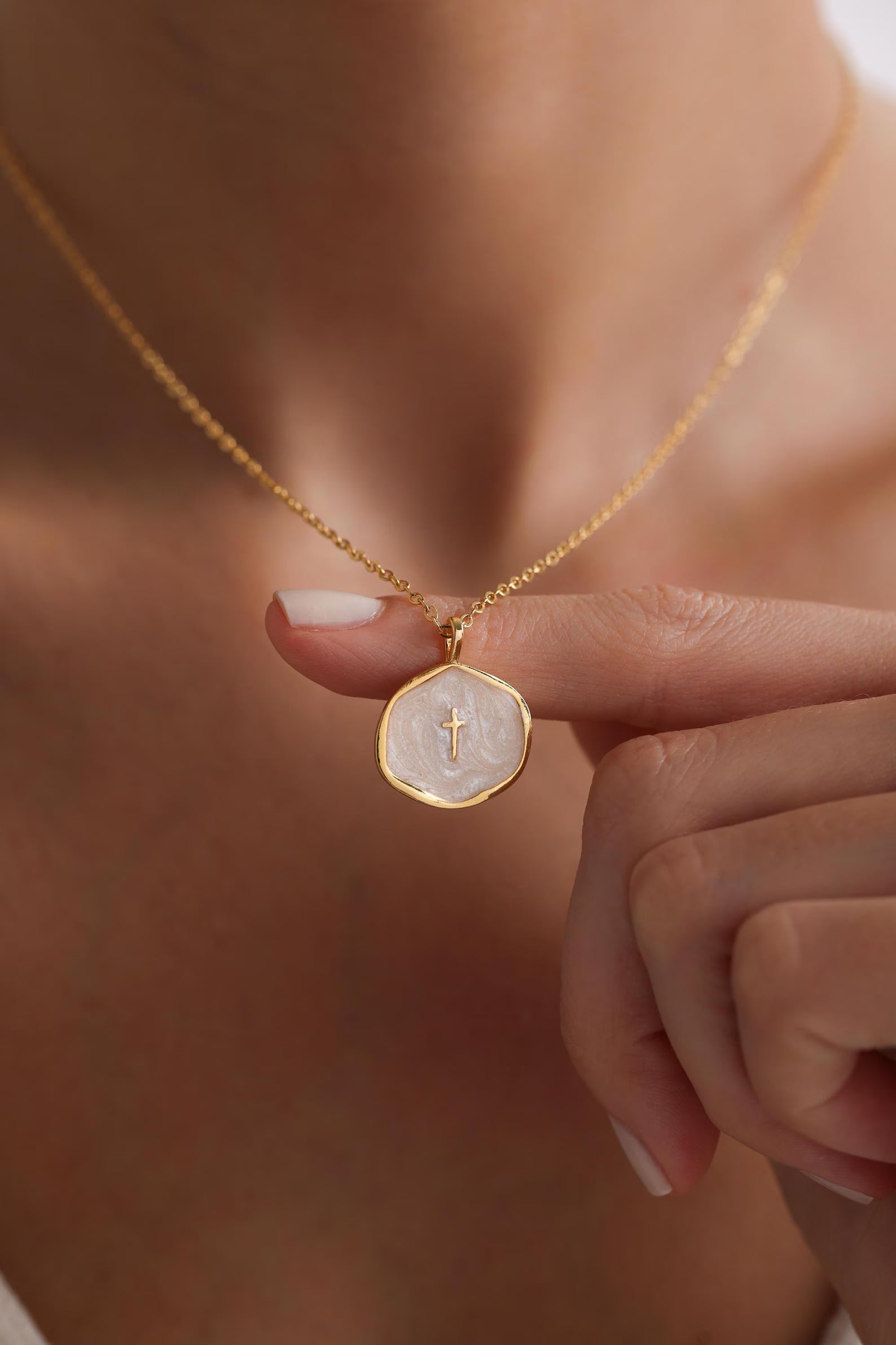 Enamel Cross Necklace