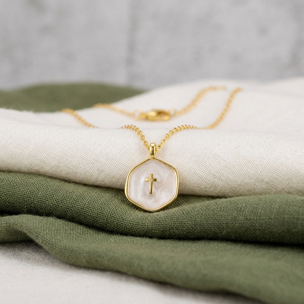 Enamel Cross Necklace